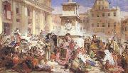 John Frederick Lewis Easter Day at Rome (mk46) oil painting on canvas